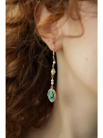 Pierres delicates Kolczyki w kolorze białym z perłami i masą perłową