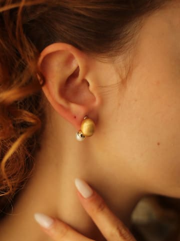 Pierres delicates Vergold. Ohrstecker mit Perlen