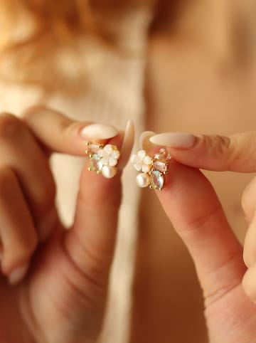 Pierres delicates Vergold. Ohrstecker mit Perlen