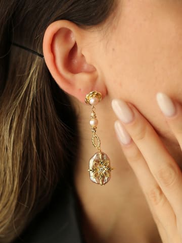 Pierres delicates Vergold. Ohrstecker mit Perlen und Edelsteinen