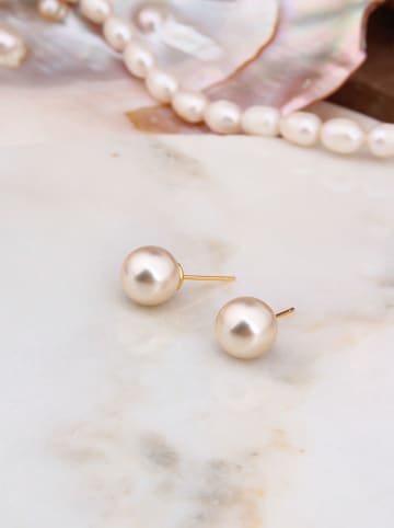 Pierres delicates Vergulde oorstekers met parels