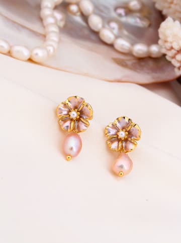 Pierres delicates Vergold. Ohrstecker mit Perlen