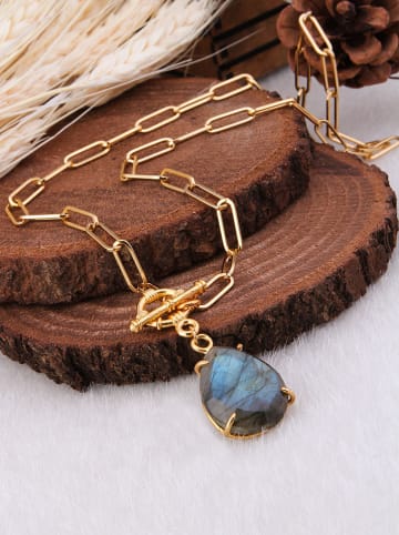 L'Atelier de Gaia Pozłacany naszyjnik z zawieszką - dł. 50 cm