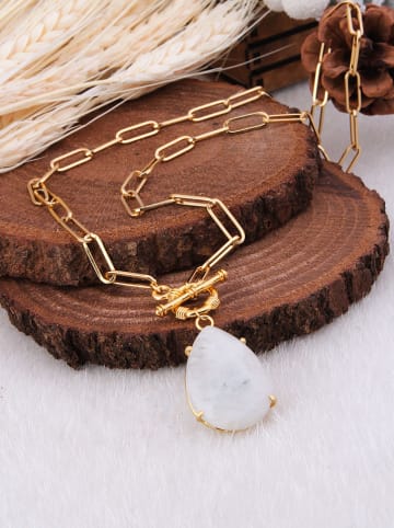 Pierres delicates Vergold. Halskette mit Anhänger - (L)50 cm