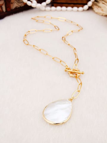 L'Atelier de Gaia Pozłacany naszyjnik z zawieszką - dł. 50 cm