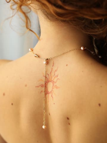 Pierres delicates Vergulde ketting met sierelementen - (L)50 cm