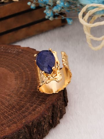 L'Atelier de Gaia Vergulde ring met edelsteen