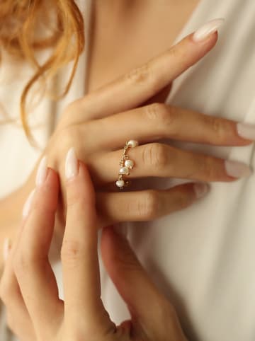 Pierres delicates Vergulde ring met parels