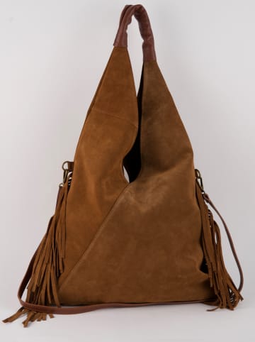 Victor & Hugo Paris Leren schoudertas "Sorrel" camel - (B)40 x (H)35 x (D)3 cm