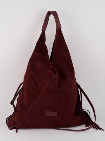 Victor & Hugo Paris Leren schoudertas "Sorrel" bordeaux - (B)40 x (H)35 x (D)3 cm