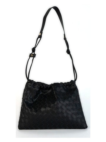 Victor & Hugo Paris Leder-Umhängetasche "Eloa" in Schwarz - (B)23 x (H)13 x (T)8 cm