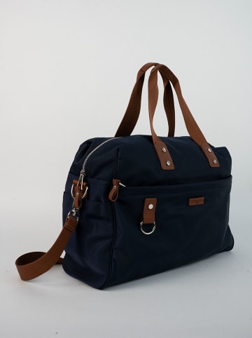 Victor & Hugo Paris Leren weekendtas "Sky" donkerblauw - (B)44 x (H)32 x (D)14 cm