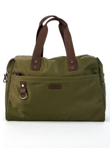 Victor & Hugo Paris Leder-Weekender "Sky" in Khaki - (B)44 x (H)32 x (T)14 cm
