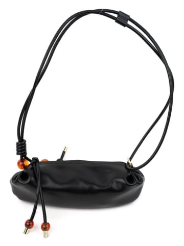 Victor & Hugo Paris Leder-Schultertasche "Aina" in Schwarz - (B)26 x (H)12 x (T)5 cm