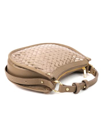 Victor & Hugo Paris Leder-Henkeltasche "Leana" in Beige- (B)27 x (H)14 x (T)7 cm