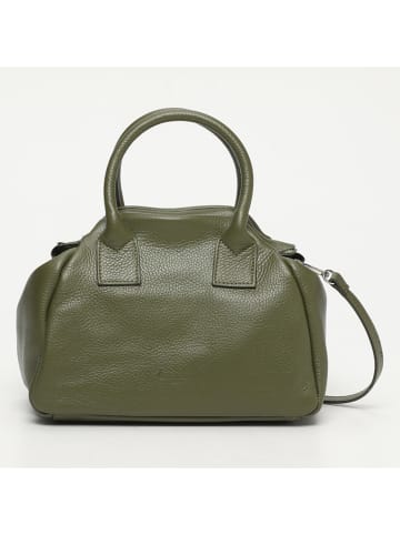 Victor & Hugo Paris Leder-Henkeltasche "Milena" in Grün - (B)38 x (H)20 x (T)12 cm