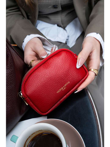 Victor & Hugo Paris Leder-Geldbörse "Gema" in Rot - (B)15 x (H)10 x (T)5 cm