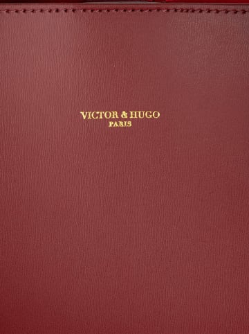 Victor & Hugo Paris Leder-Shopper "Bold" in Rot - (B)32 x (H)40 x (T)13 cm