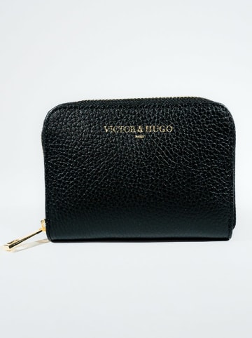 Victor & Hugo Paris Leren portemonnee "Kam" zwart - (B)15 x (H)10 x (D)3 cm