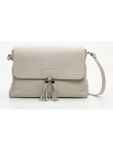 Victor & Hugo Paris Leder-Schultertasche "Indila" in Creme - (B)28,5 x (H)21 x (T)9 cm
