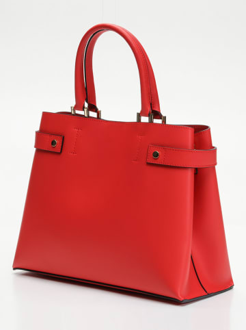 Victor & Hugo Paris Leder-Henkeltasche "Lorie" in Rot - (B)34 x (H)26 x (T)14 cm