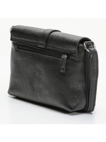 Victor & Hugo Paris Leder-Umhängetasche "Ring" in Schwarz - (B)21 x (H)16 x (T)5 cm