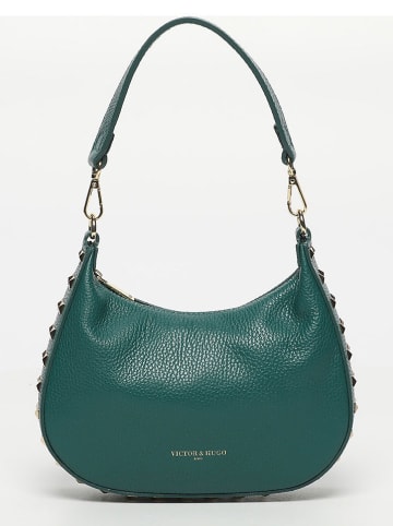Victor & Hugo Paris Leren schoudertas "Hada" turquoise - (B)23 x (H)18 x (D)6cm