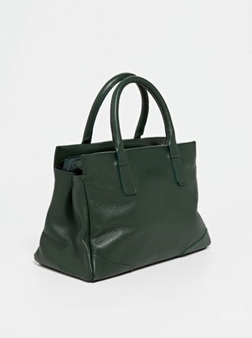 Victor & Hugo Paris Leder-Henkeltasche "Eve" in Dunkelgrün - (B)33 x (H)24 x (T)14 cm