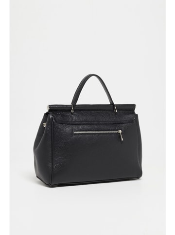 Victor & Hugo Paris Leder-Henkeltasche "Matti" in Schwarz - (B)33 x (H)25 x (T)14 cm