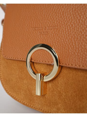 Victor & Hugo Paris Leder-Henkeltasche "Eolia" in Hellbraun - (B)20 x (H)20 x (T)10 cm