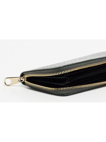 Victor & Hugo Paris Leder-Geldbörse "Eni" in Khaki - (B)19 x (H)10 cm