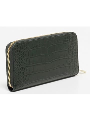 Victor & Hugo Paris Skórzany portfel "Eni" w kolorze khaki - 19 x 10 cm