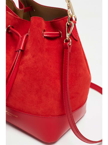 Victor & Hugo Paris Skórzana torebka "Livy" w kolorze czerwonym - 21,5 x 27 x 15 cm