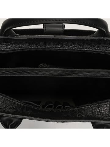 Victor & Hugo Paris Leder-Henkeltasche "Willo" in Schwarz - (B)40 x (H)30 x (T)11 cm