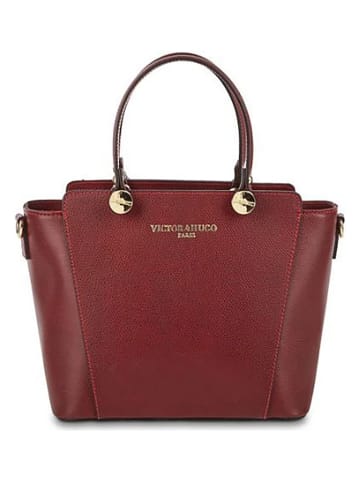 Victor & Hugo Paris Leren handtas "Cavoli" bordeaux - (B)30 x (H)20,5 x (D)14,5 cm