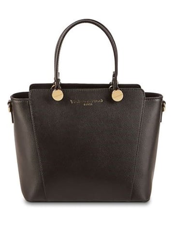 Victor & Hugo Paris Leder-Henkeltasche "Cavoli" in Schwarz - (B)30 x (H)20,5 x (T)14,5 cm