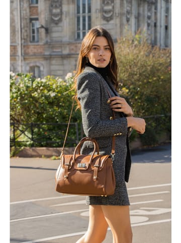 Victor & Hugo Paris Leder-Henkeltasche "Ondine" in Camel - (B)35 x (H)22 x (T)14 cm