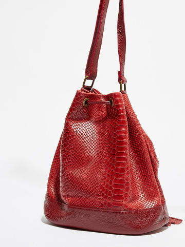 Victor & Hugo Paris Leren schoudertas "Cerise" rood - (B)32 x (H)28 x (D)14 cm