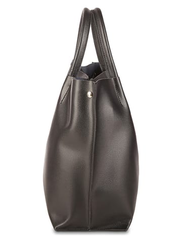 Victor & Hugo Paris Leder-Henkeltasche "Lava" in Schwarz - (B)32 x (H)32 x (T)10 cm
