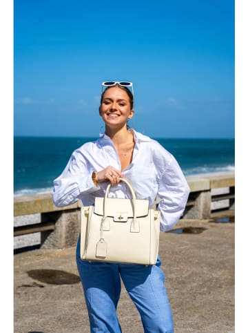 Victor & Hugo Paris Leren handtas "Jane" crème - (B)36 x (H)35 x (D)24 cm