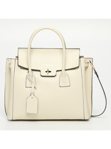 Victor & Hugo Paris Leder-Henkeltasche "Jane" in Creme - (B)36 x (H)35 x (T)24 cm