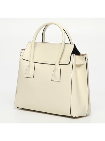 Victor & Hugo Paris Leder-Henkeltasche "Jane" in Creme - (B)36 x (H)35 x (T)24 cm