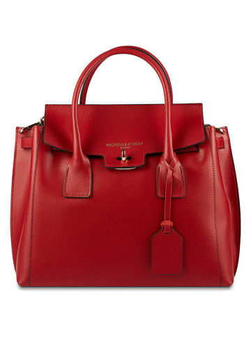 Victor & Hugo Paris Leren handtas "Jane" rood - (B)36 x (H)35 x (D)24 cm