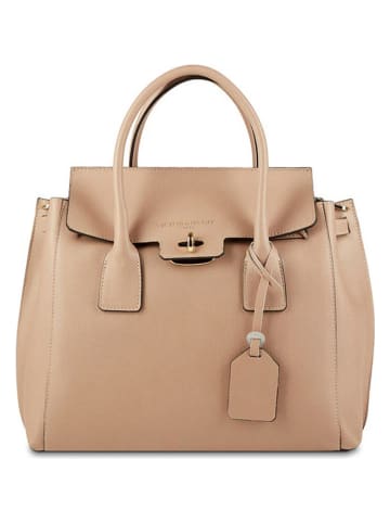 Victor & Hugo Paris Leder-Henkeltasche "Jane" in Beige - (B)36 x (H)35 x (T)24 cm