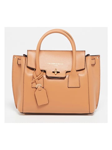 Victor & Hugo Paris Leder-Henkeltasche "Jeny" in Camel - (B)25 x (H)19 x (T)7 cm