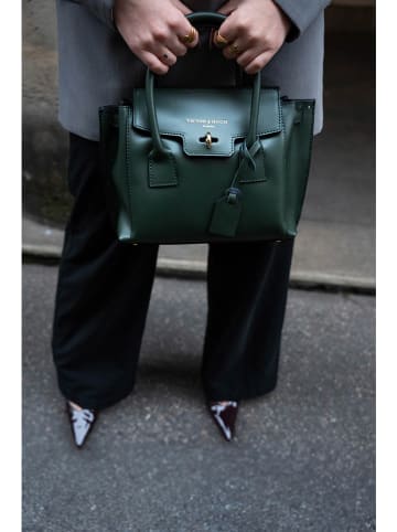 Victor & Hugo Paris Leder-Umhängetasche ''Jany'' in Grün - (B)25 x (H)19 x (T)7 cm