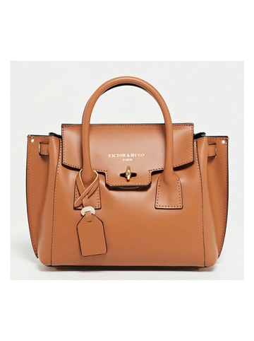 Victor & Hugo Paris Leren handtas "Jany" camel - (B)25 x (H)19 x (D)7 cm