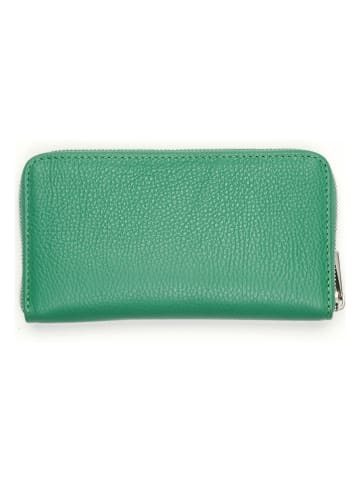 Victor & Hugo Paris Leren portemonnee "Kaya" groen - (B)19 x (H)10 cm