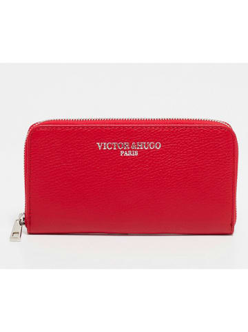 Victor & Hugo Paris Leder-Geldbörse "Kaya" in Rot - (B)19,5 x (H)10,5 cm