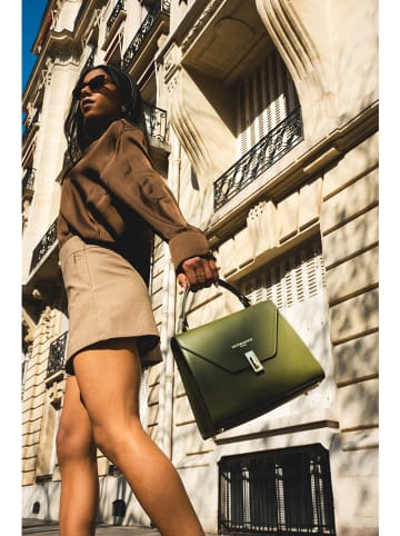 Victor & Hugo Paris Leder-Henkeltasche "Hugo" in Khaki - (B)23,5 x (H)20 x (T)10 cm